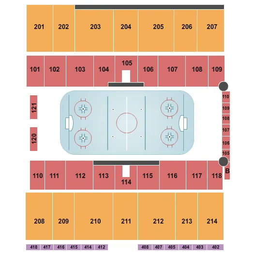 HOCKEY Seating Map Seating Chart