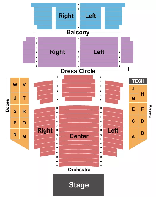 ENDSTAGE NO PIT Seating Map Seating Chart