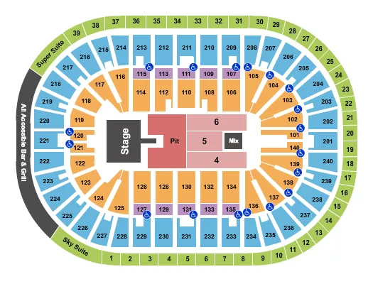 ENDSTAGE GA PIT W CATWALK Seating Map Seating Chart