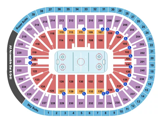 HOCKEY 1 Seating Map Seating Chart