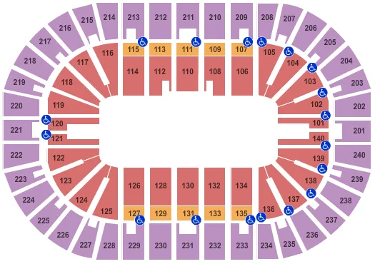 MONSTER JAM Seating Map Seating Chart
