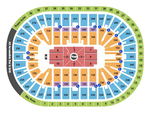 NATE BARGATZE Seating Map Seating Chart