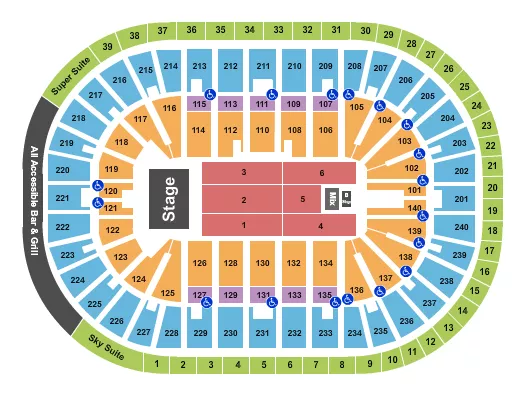 PENTATONIX Seating Map Seating Chart