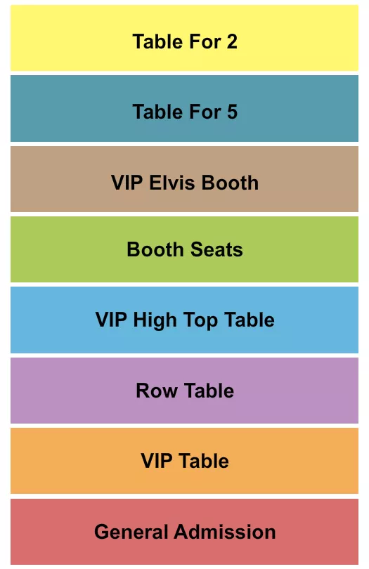 HERNANDOS HIDE A WAY GA TABLE BOOTH Seating Map Seating Chart