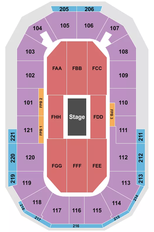 CENTER STAGE Seating Map Seating Chart