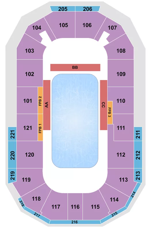 DISNEY ON ICE Seating Map Seating Chart
