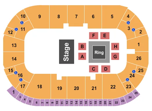 WWE Seating Map Seating Chart