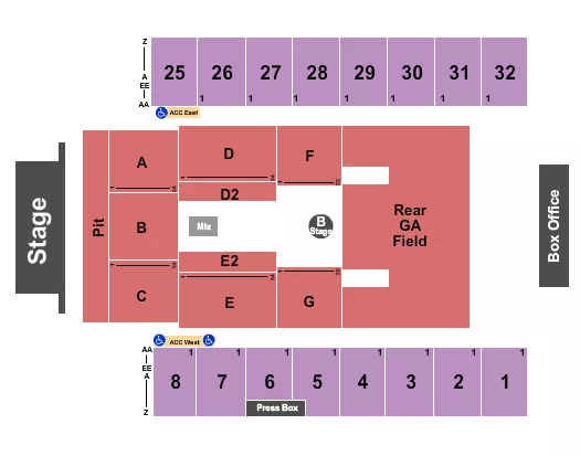 TYLER CHILDERS Seating Map Seating Chart