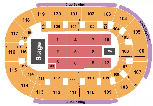 ENDSTAGE 6 Seating Map Seating Chart