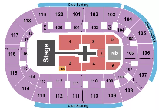 TOBYMAC Seating Map Seating Chart