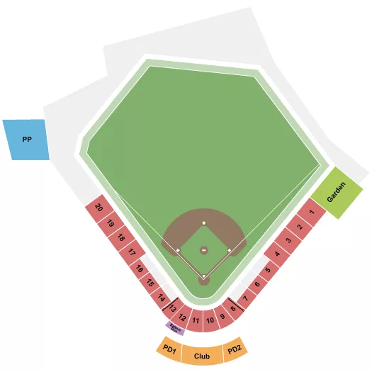 SOFTBALL Seating Map Seating Chart
