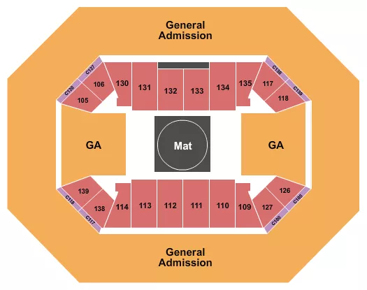 WRESTLING Seating Map Seating Chart