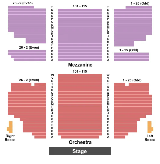 ENDSTAGE 1 Seating Map Seating Chart