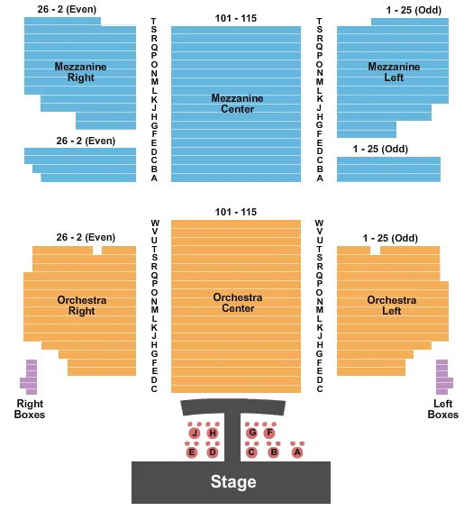 MOULIN ROUGE Seating Map Seating Chart