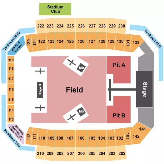CONCERT Seating Map Seating Chart