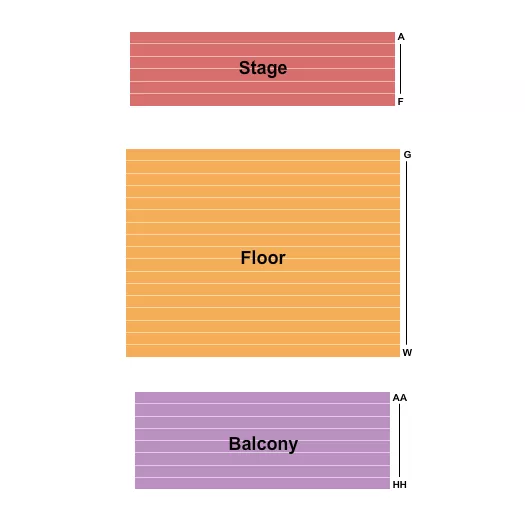 END STAGE Seating Map Seating Chart
