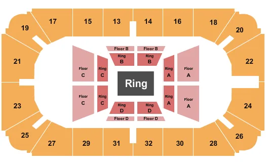 ALL ELITE WRESTLING Seating Map Seating Chart