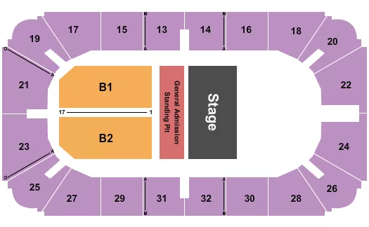 ENDSTAGE PIT Seating Map Seating Chart