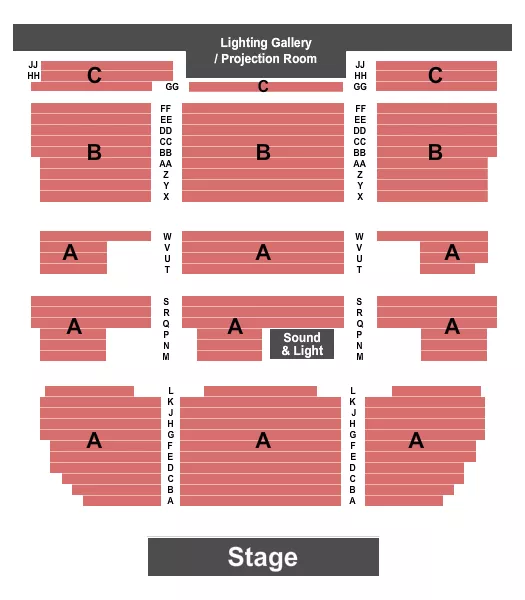 ENDSTAGE Seating Map Seating Chart