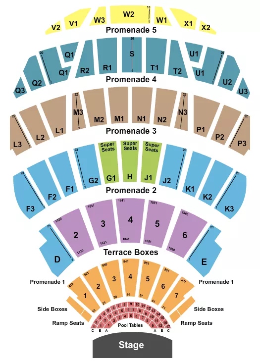 ENDSTAGE 3 POOL TABLES Seating Map Seating Chart