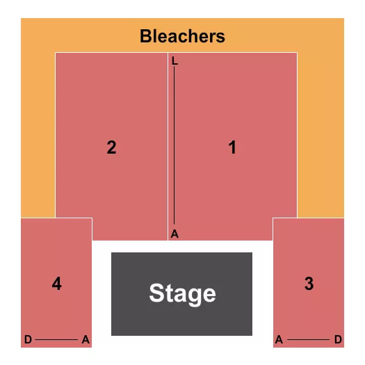 HOLLYWOOD CASINO IL ENDSTAGE Seating Map Seating Chart