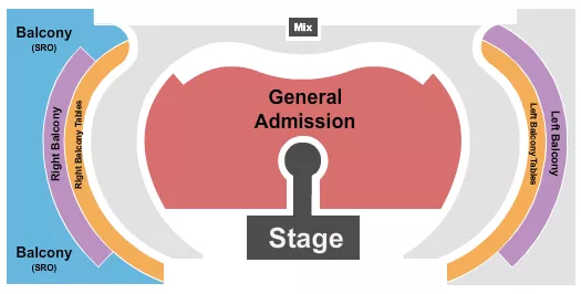CATWALK GA SEATING Seating Map Seating Chart