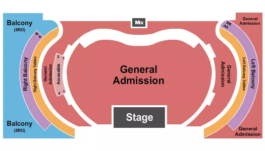 GA TABLES BALCONY ADA Seating Map Seating Chart