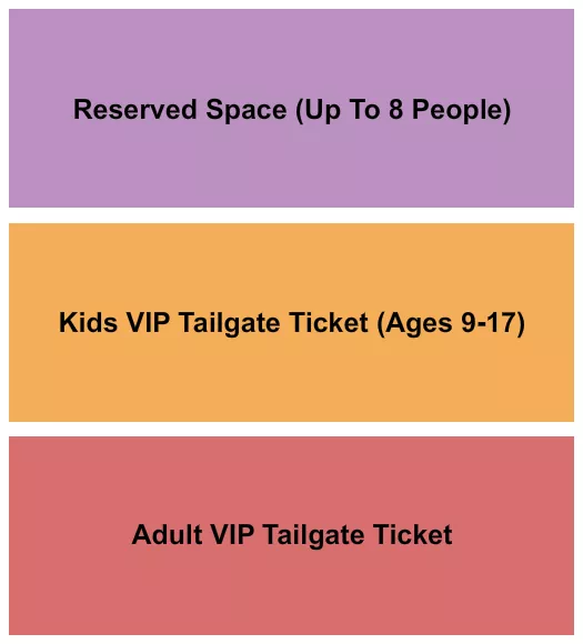 VIP TAILGATE Seating Map Seating Chart