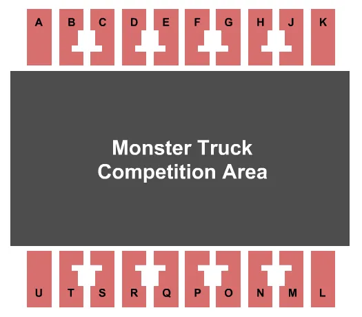 MONSTER TRUCK GRAND NATIONALS Seating Map Seating Chart