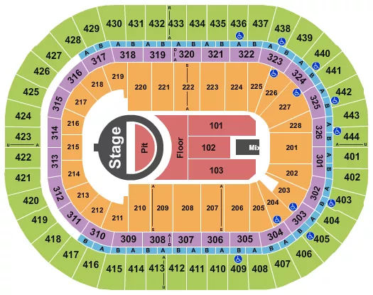 5 SECONDS OF SUMMER Seating Map Seating Chart
