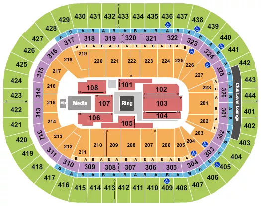 BOXING Seating Map Seating Chart