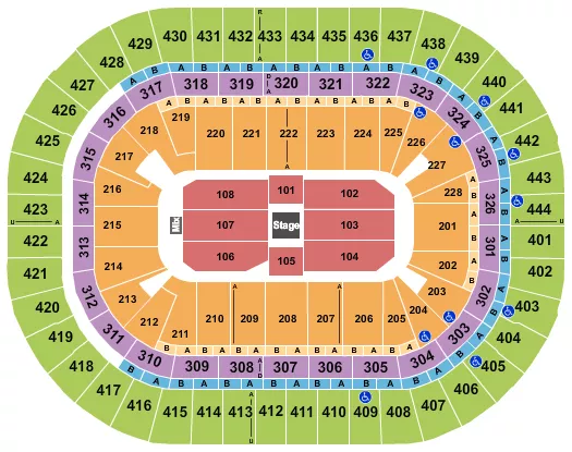 CENTER STAGE 2 Seating Map Seating Chart