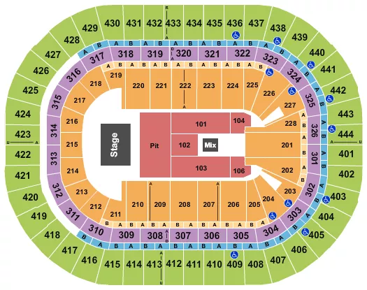 ENDSTAGE SMALL GA PIT Seating Map Seating Chart