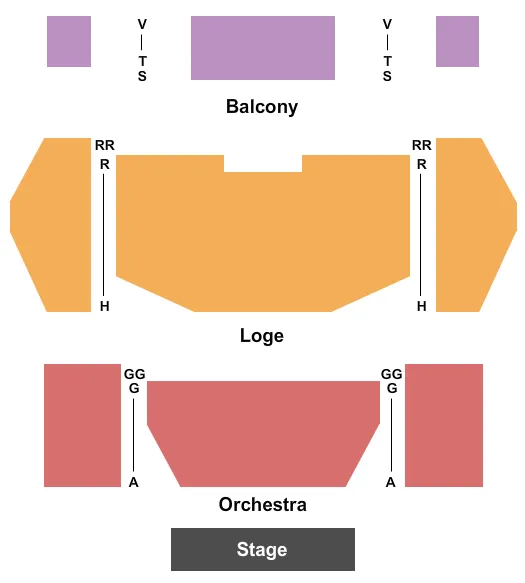 END STAGE Seating Map Seating Chart