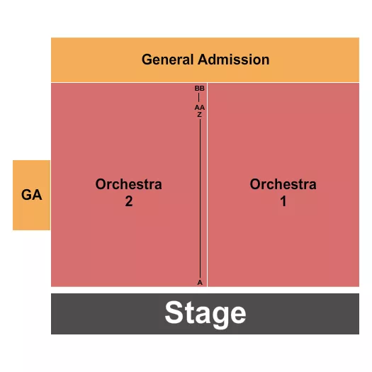 ENDSTAGE W SRO Seating Map Seating Chart