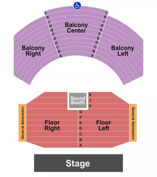 HOUSE OF BLUES HOUSTON ENDSTAGE RESERVED FLOOR 2 Seating Map Seating Chart