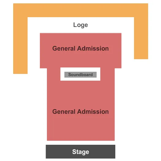 HOUSE OF BLUES ORLANDO END STAGE GA FLR Seating Map Seating Chart