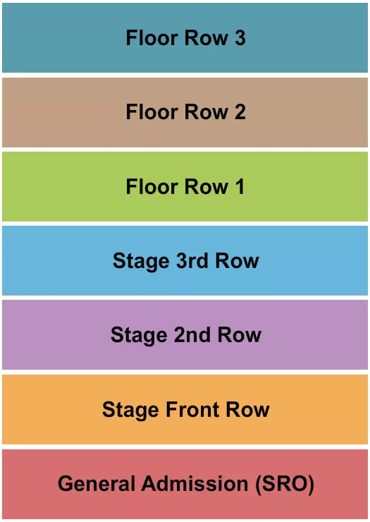 GA STAGE FLOOR Seating Map Seating Chart