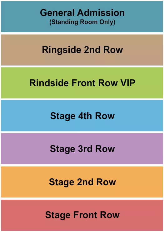 STAGE RINGSIDE GA Seating Map Seating Chart