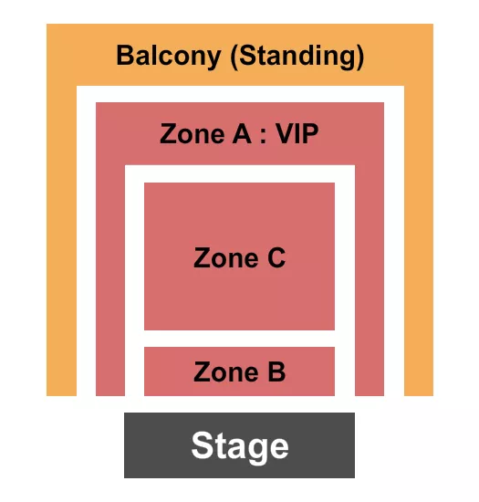THE JAZZ ROOM ZONES Seating Map Seating Chart