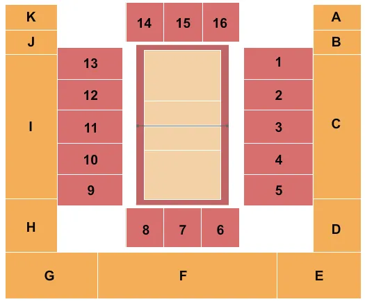 VOLLEYBALL Seating Map Seating Chart