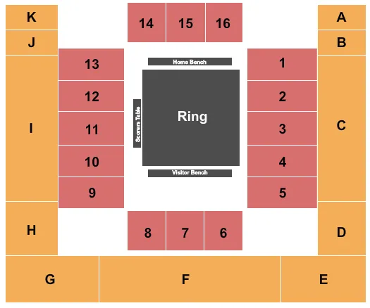 WRESTLING Seating Map Seating Chart