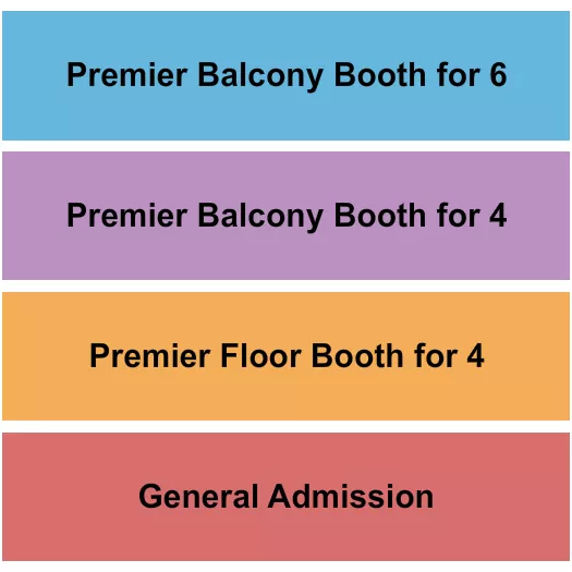HOWARD THEATRE DC GA VIP TABLES 3 Seating Map Seating Chart