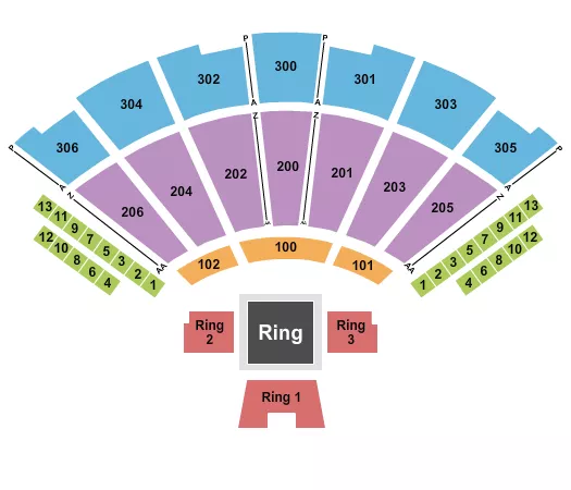 WWE 2 Seating Map Seating Chart