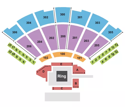 WWE Seating Map Seating Chart