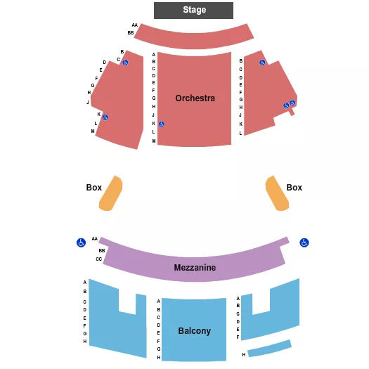 END STAGE Seating Map Seating Chart
