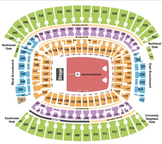 GA FLOOR Seating Map Seating Chart