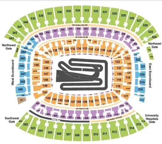SUPERMOTOCROSS Seating Map Seating Chart