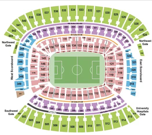 SOCCER 3 Seating Map Seating Chart