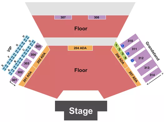 ENDSTAGE GA FLOOR 2 Seating Map Seating Chart